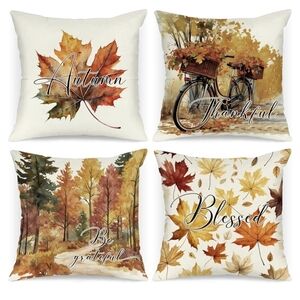 Autumn Themed Decorative Pillow Covers